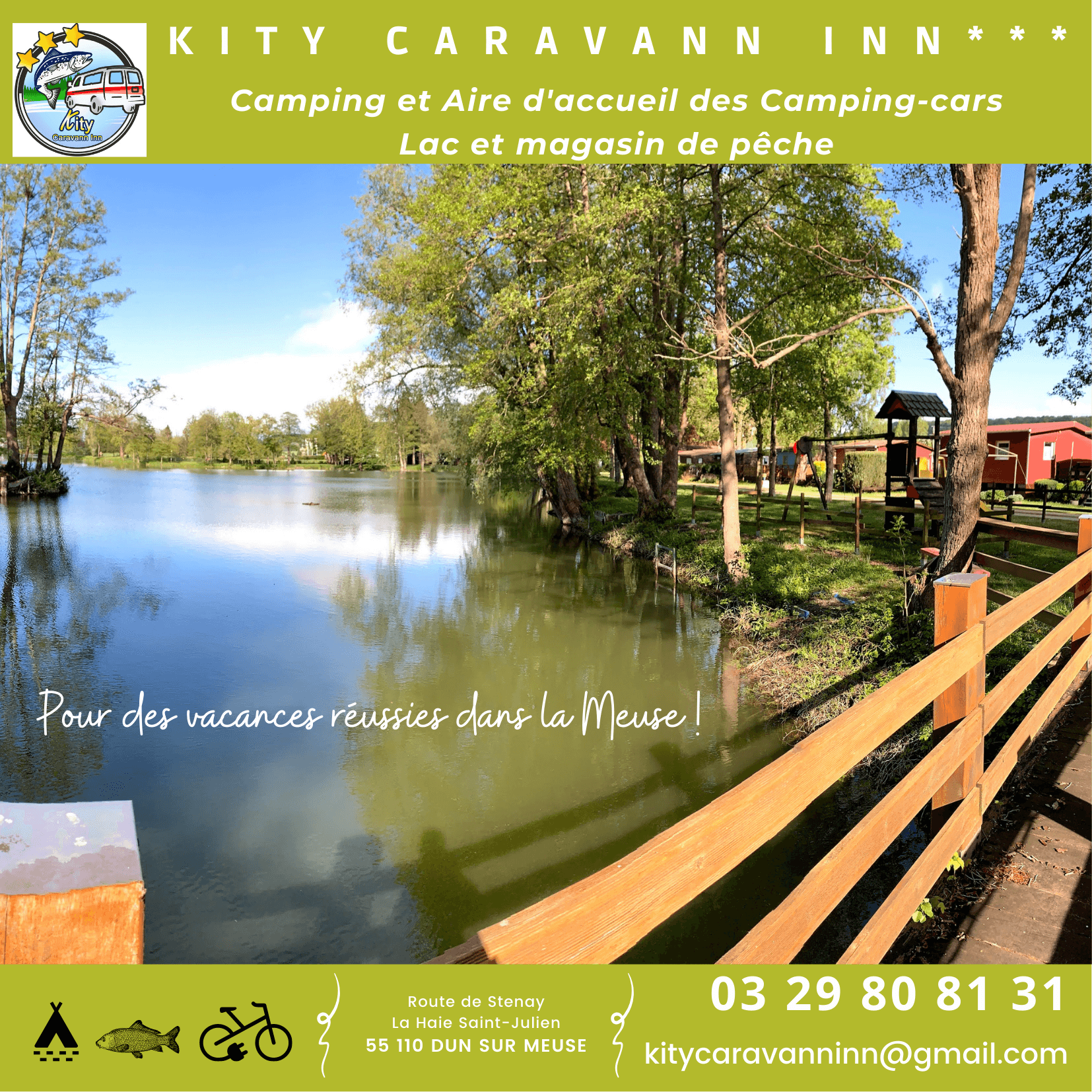 Kity-Caravann inn - Domaine de pêche - Camping, Gîte et Aire de Camping-Cars - Mobile Home - Foto 2