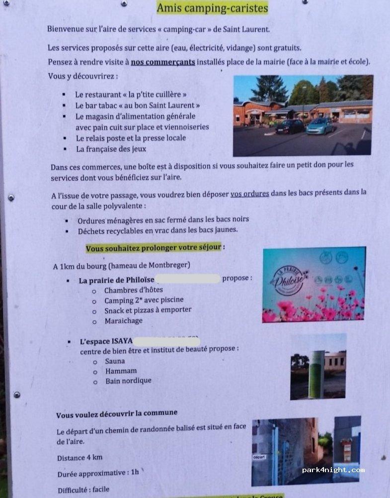 Aire de camping-car de Saint Laurent - Foto 2