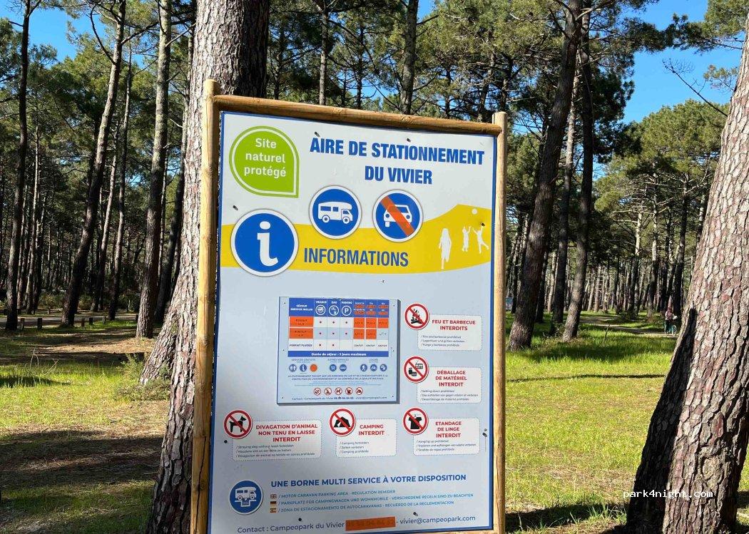 Biscarosse Plage Aire De Camping Car Maguide - Foto 2