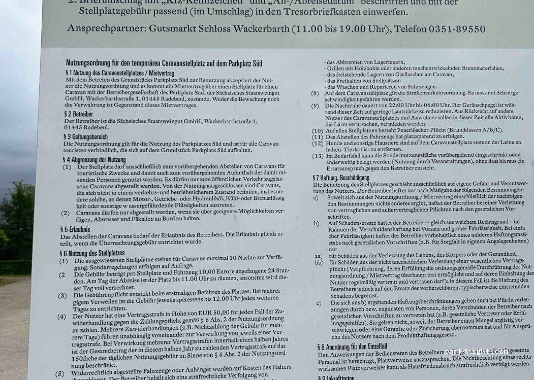 Caravan Stellplatz Schloss Wackerbarth