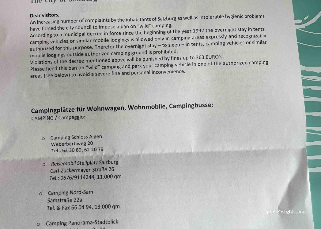 Reisemobil Stellplatz Salzburg - Foto 3