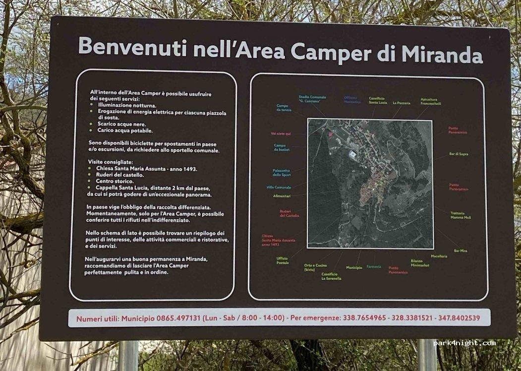 Area Camper di Miranda