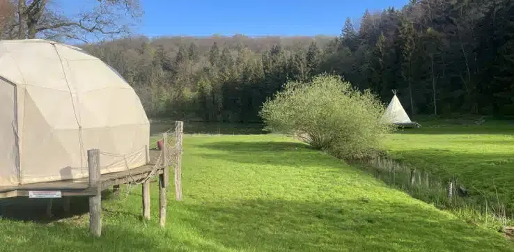 Le FoxyCamp, les étangs du longeau, nuit insolite Meuse, glamping, camping nature, guinguette