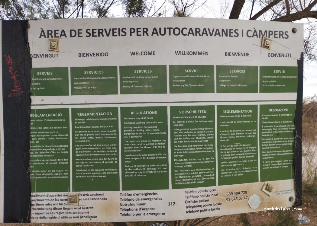 Zona para motorhome