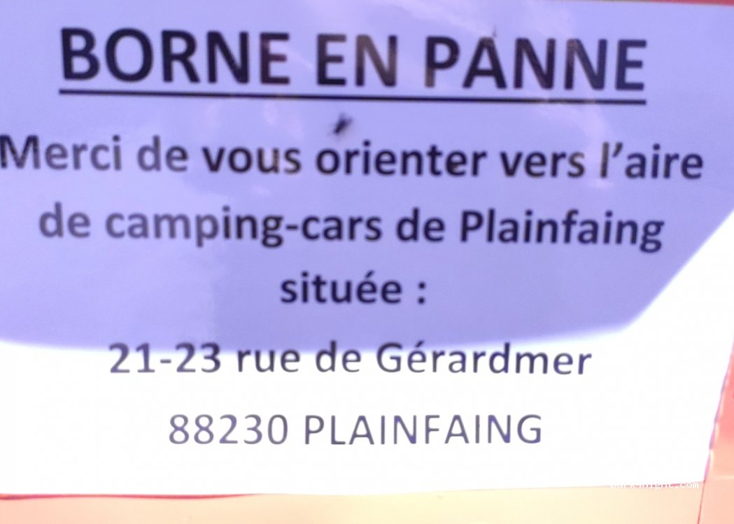 Aire de campingcar 88230 Plainfaing