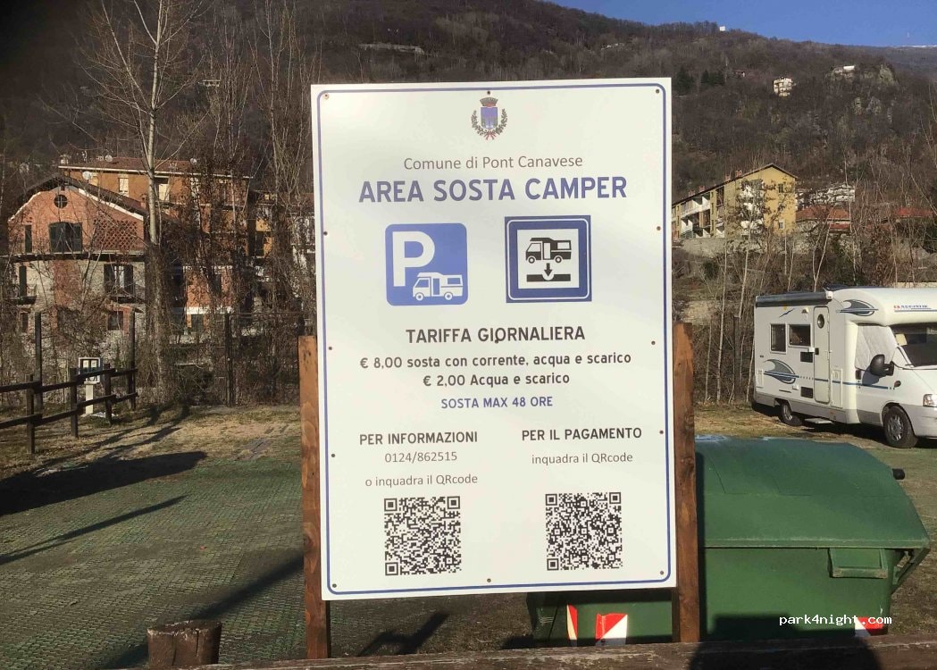 Area Sosta Camper - Pont Canavese