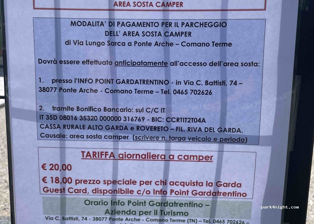 Area Sosta Camper - Comano Terme