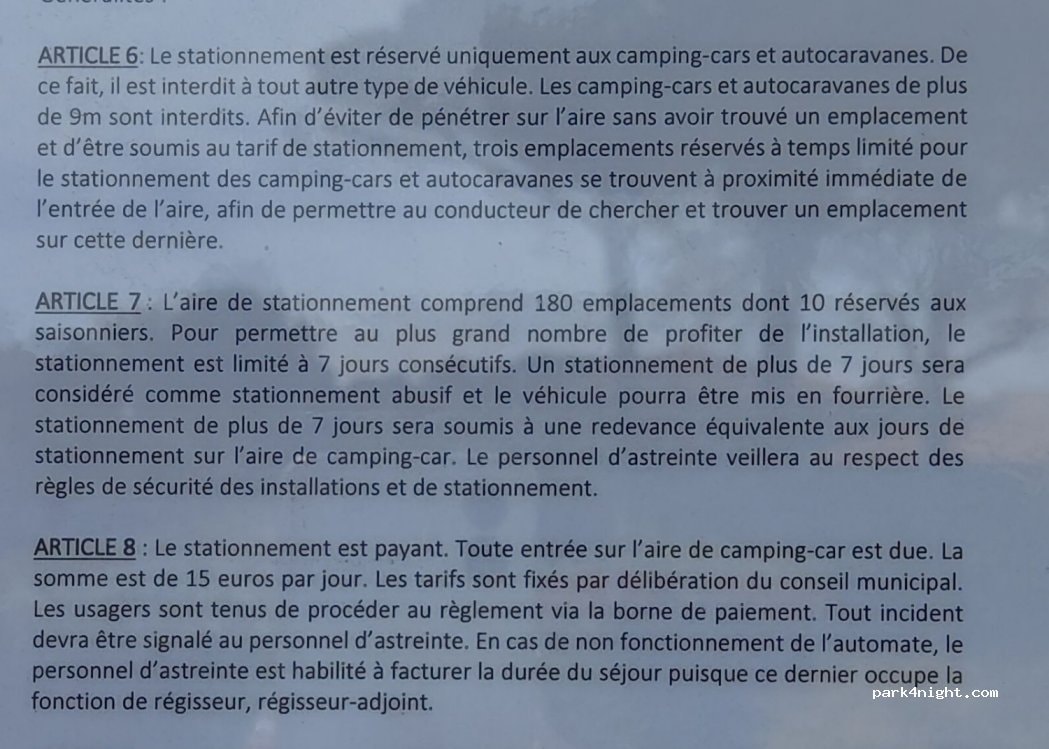 Aire camping car Moliets et Maa