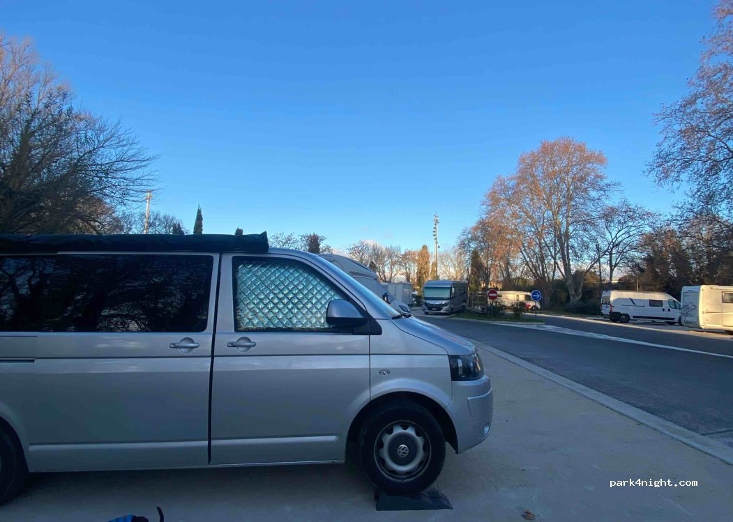 L'aire de stationnement pour Camping-Cars de Sauclières, Béziers