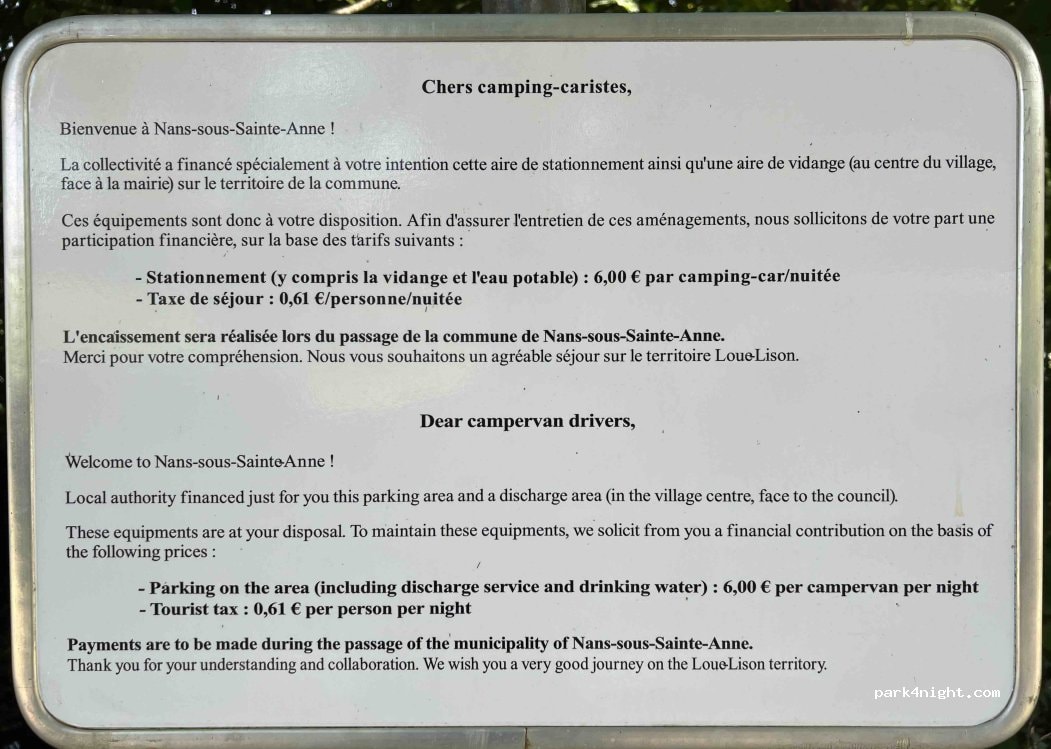 aire de stationnement camping car