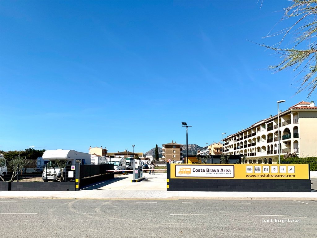 Área autocaravanas Costa Brava