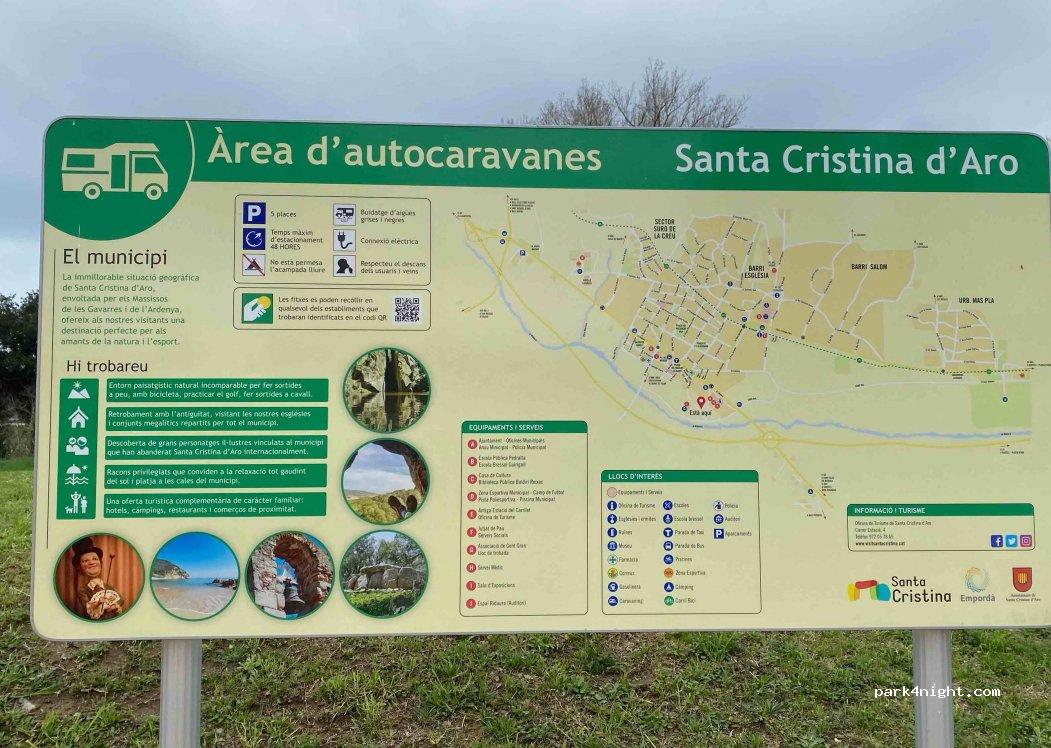 Área autocaravanas Santa Cristina d'Aro