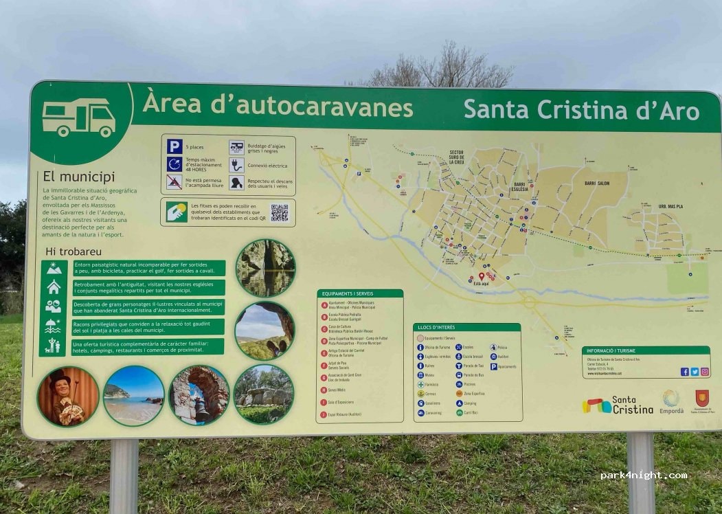 Área autocaravanas Santa Cristina d'Aro