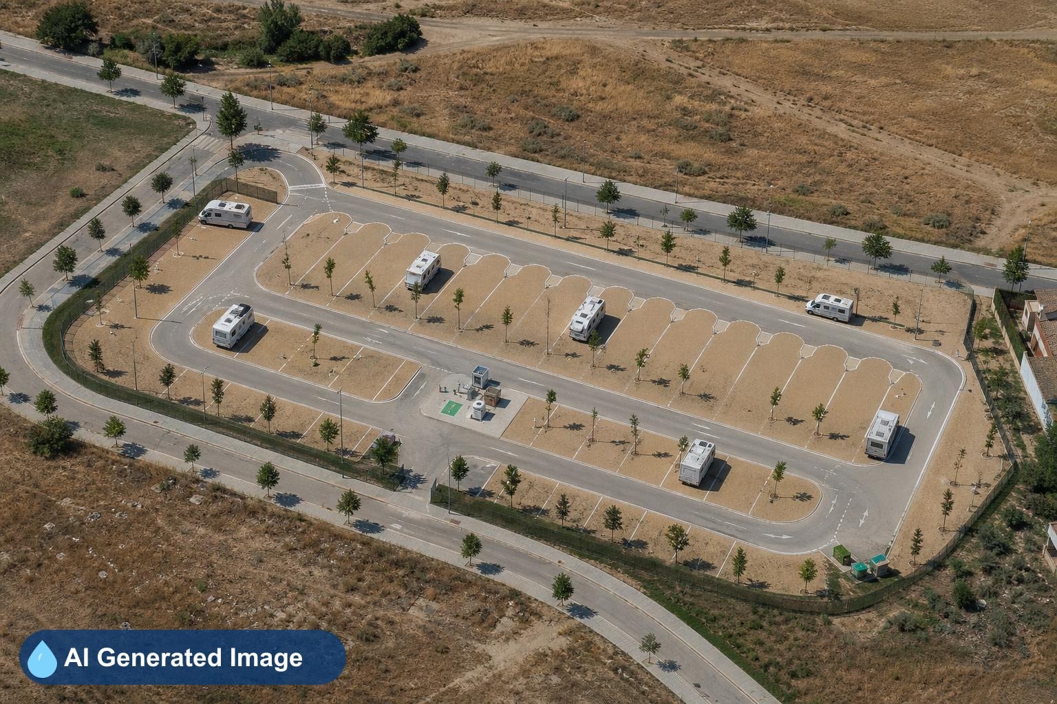 Aparcamiento autocaravanas y caravanas