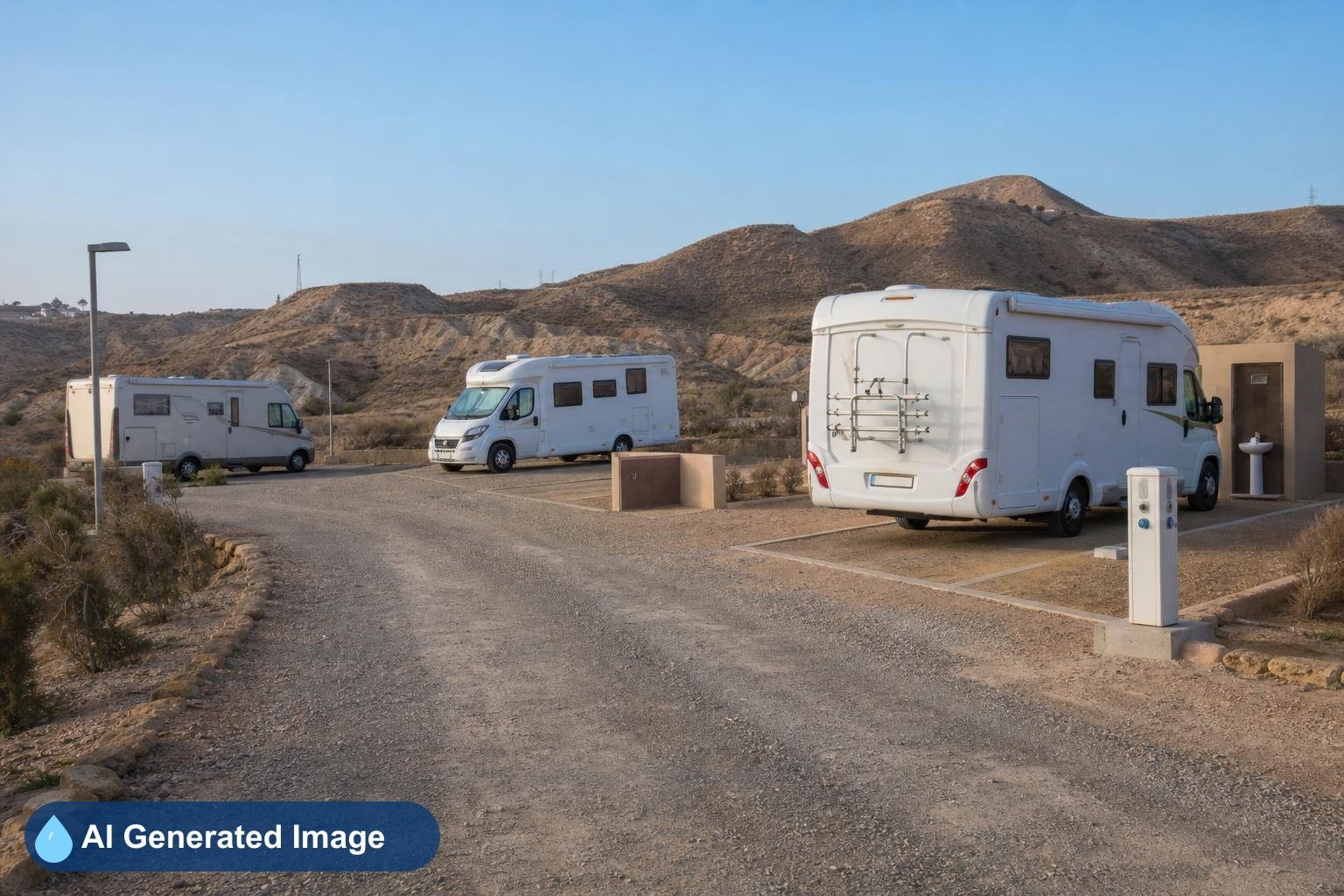 Area servicios aguas de Autocaravanas
