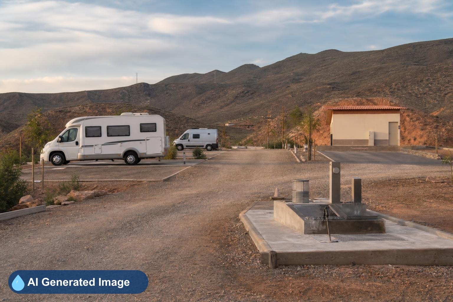 Zona de vaciado y servicios de Caravanas